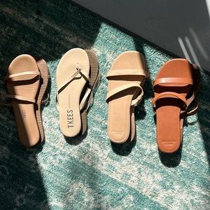 Lot of 4 pairs of sandals | Tkees abercrombie strappy sandals